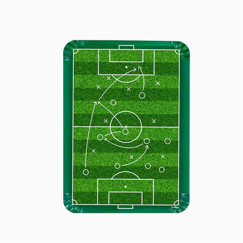 2 Bandejas Fútbol rect. cartón 25x24cms.