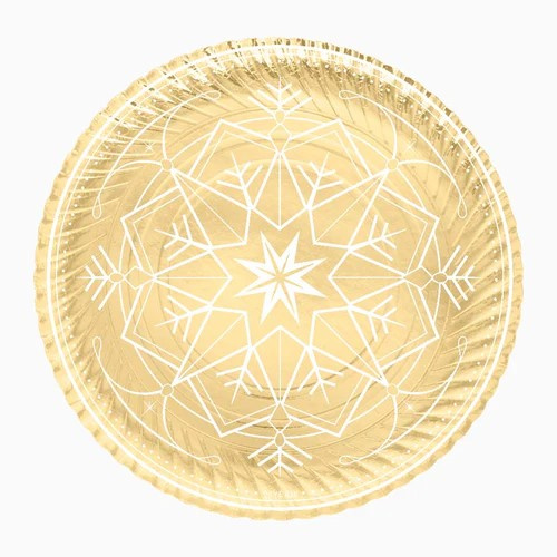 2 Bandejas Oro Navidad cartón 30 cms.