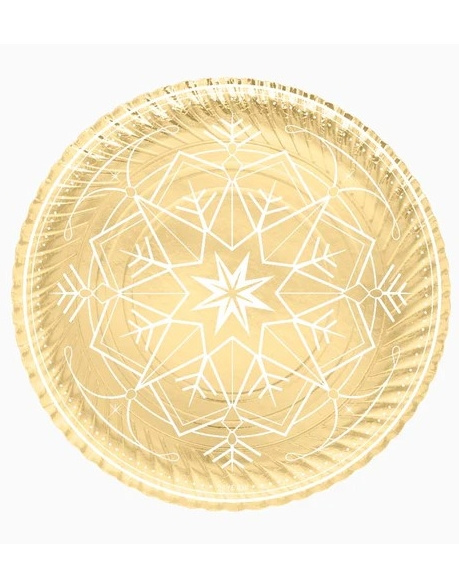 2 Bandejas Oro Navidad cartón 30 cms.