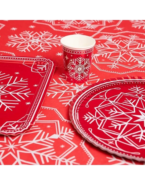 Mantel Rojo Navideño papel 1.20x5M.
