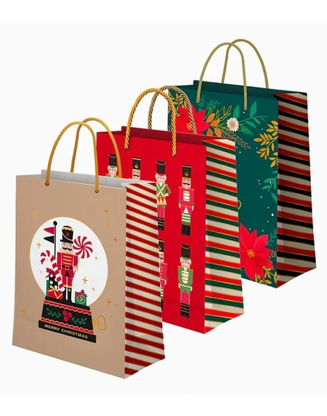 Bolsa regalo Navideña papel 26x10x32 cms