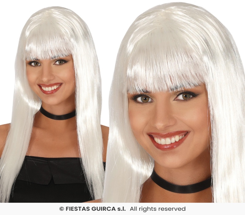 Peluca Melena c/ Flequillo 120gr.colores