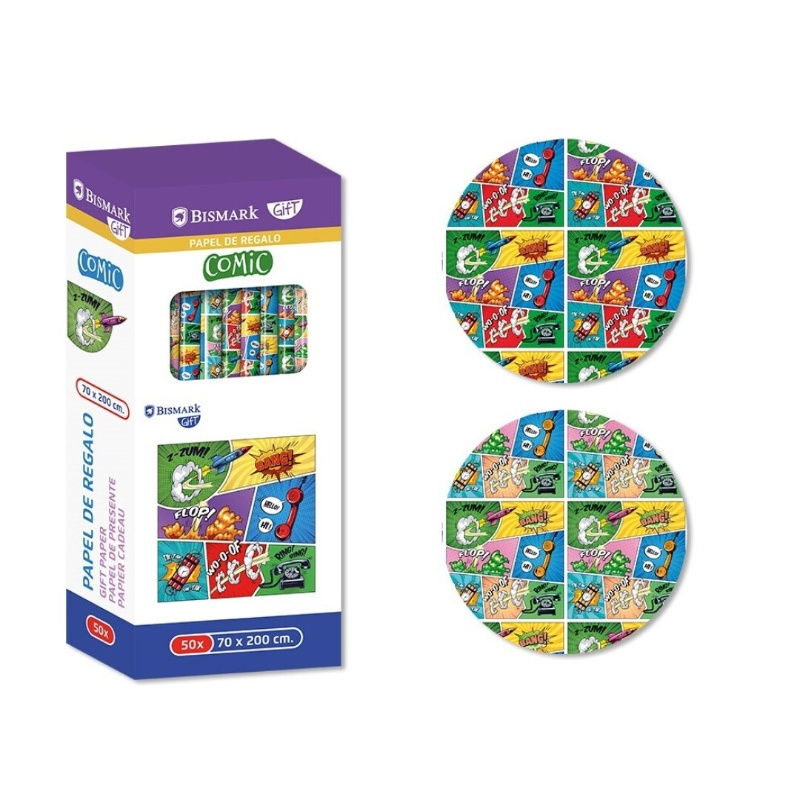 Papel Regalo Comics 70X200Cms
