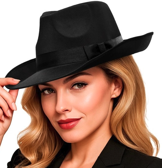 Sombrero ganster raso adulto deluxe