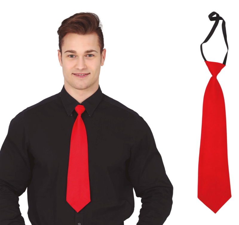 Corbata roja adulto