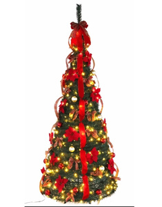 Arbol navidad plegable con luces 180cms
