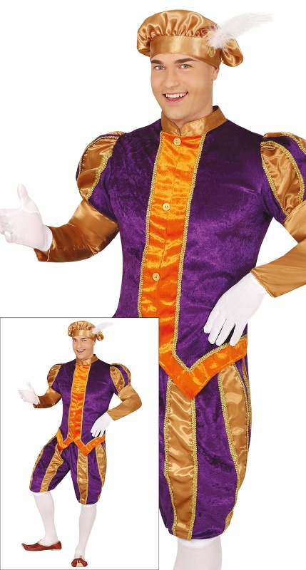 Disfraz Paje morado adulto