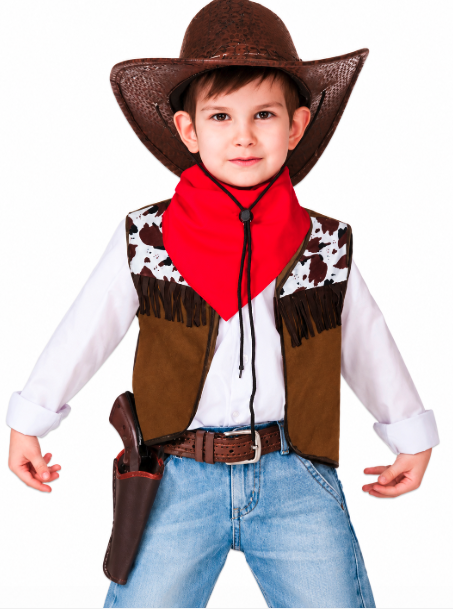 Chaleco vaquero vaca infantil