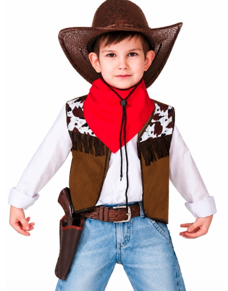Chaleco vaquero vaca infantil