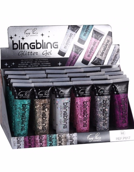 Purpurina en gel colores