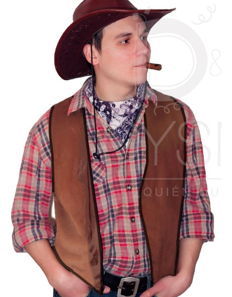 Chaleco vaquero adulto