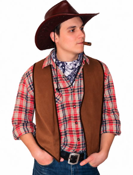 Chaleco vaquero adulto