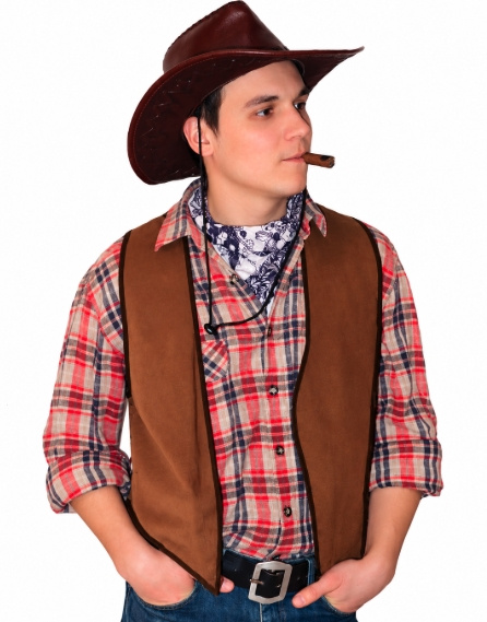 Chaleco vaquero adulto