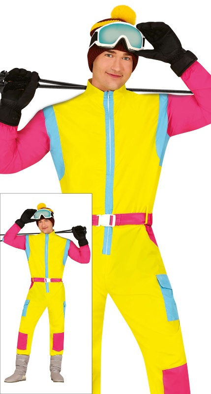 Disfraz Esquiador amarillo adulto