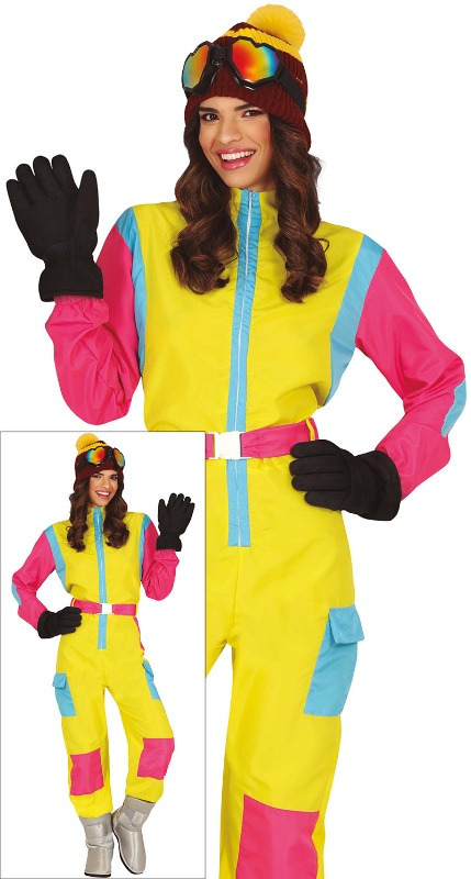 Disfraz Esquiadora años 80 para mujer