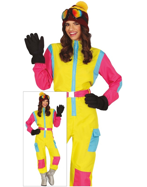 Disfraz Esquiadora años 80 para mujer