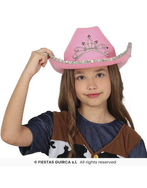 Sombrero Cowboy Rosa Infantil