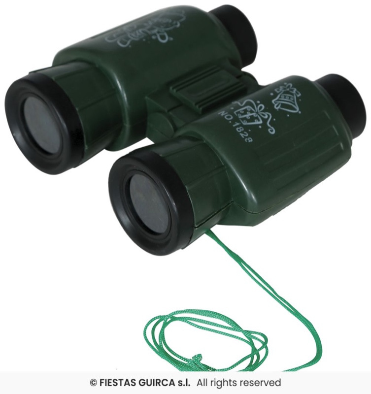 Prismaticos verde 14x13 cms.