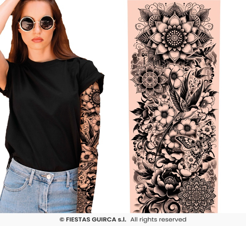 Mangas Tatuaje adulto colores