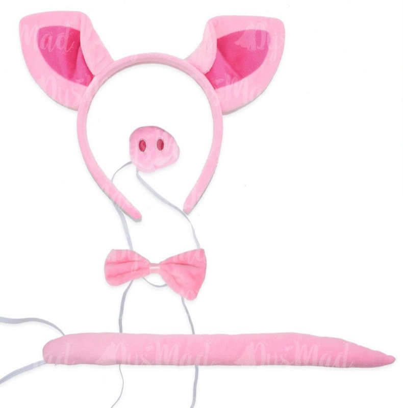 Conjunto Cerdo rosa 4 piezas