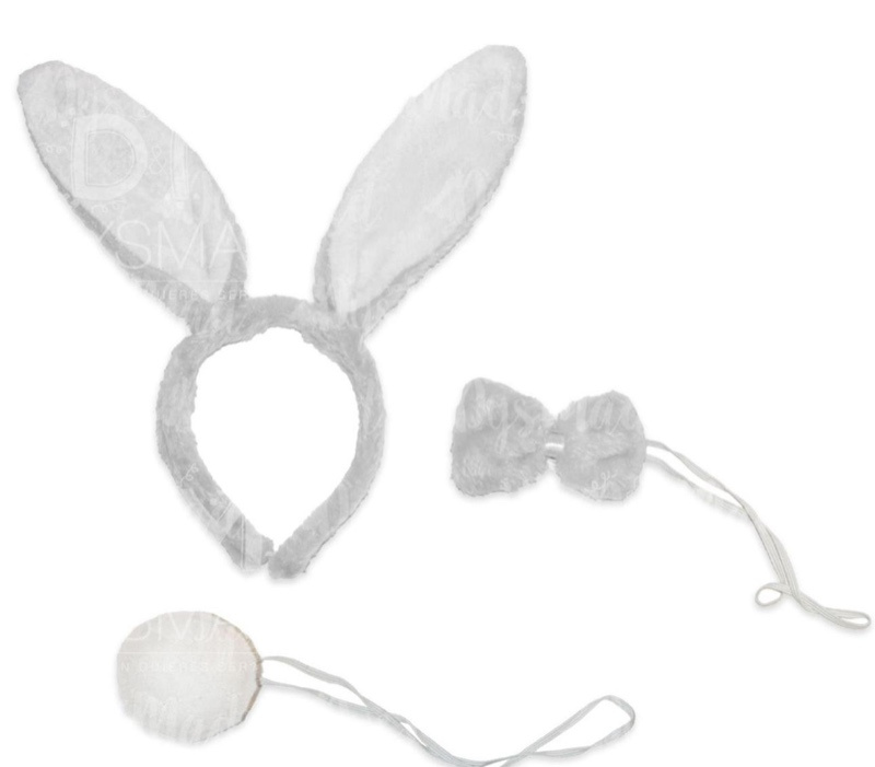 Conjunto Conejo gris-blanco