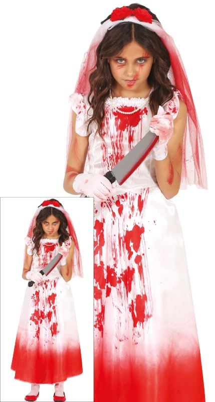 Disfraz Novia sangrienta infantil