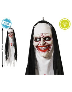 Decoración Halloween Monja c/Luz 90cms