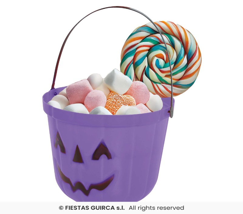 Cubo Calabaza colores Pvc 20 Cms.