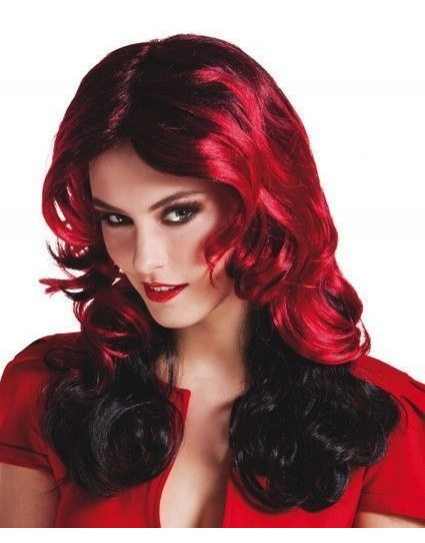 Peluca melena roja