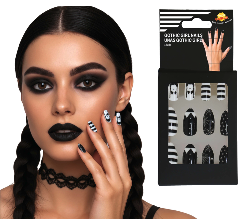 Uñas Góticas con adhesivos