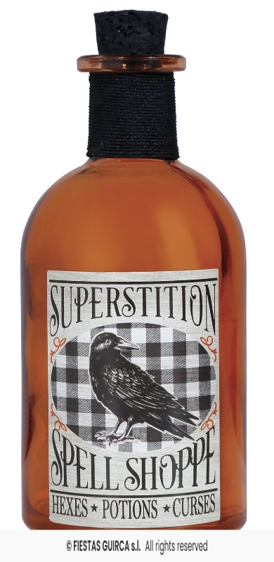 Botellas veneno cristal surtidas 14 cms.