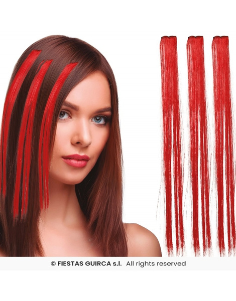 3 Mechones colores 50 cms