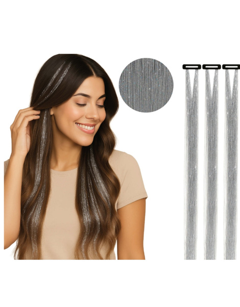 3 mechones 50 cms brillante colores