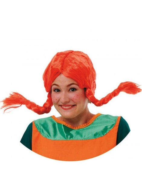 Peluca trenzas naranja