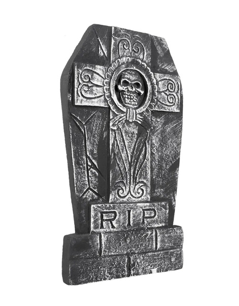 Lápida Cruz de calavera 'RIP' 50 x 27 cm