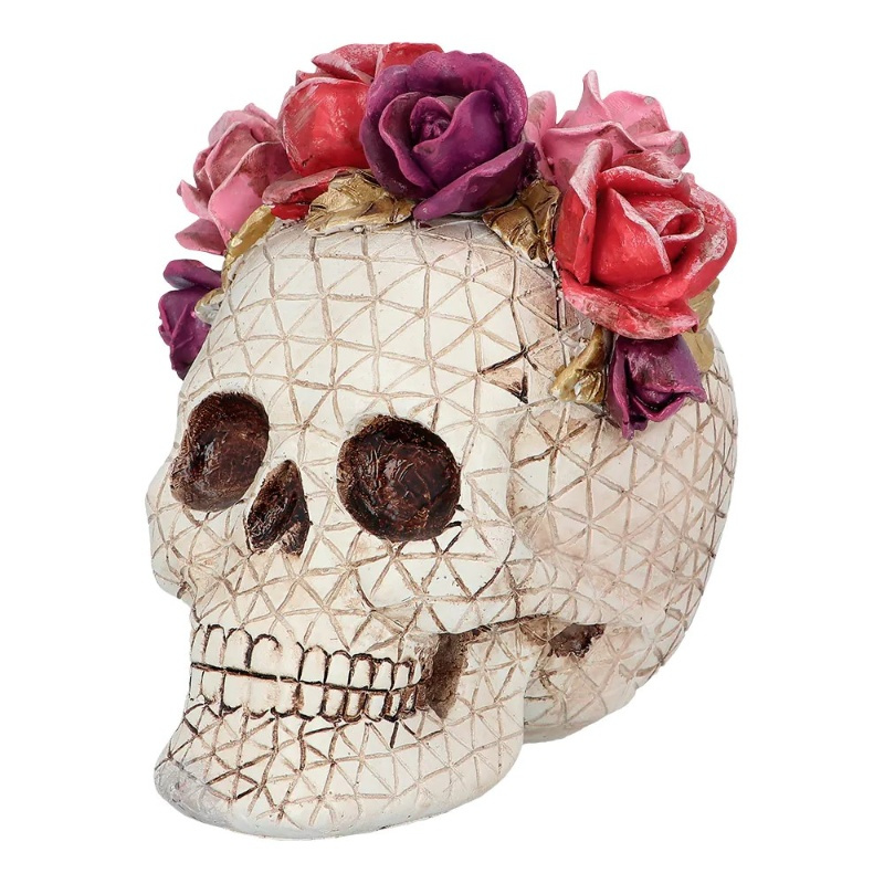 Calavera Señora Rosa (15 x 14 x 15 cm)