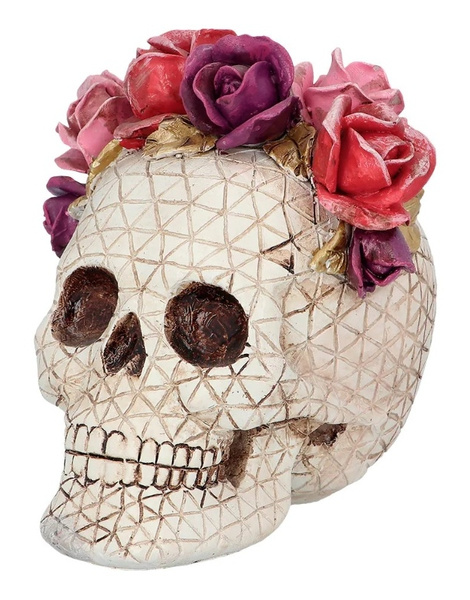 Calavera Señora Rosa (15 x 14 x 15 cms)