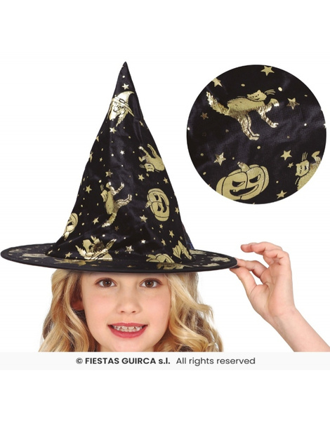 Sombrero Bruja Negro Infantil