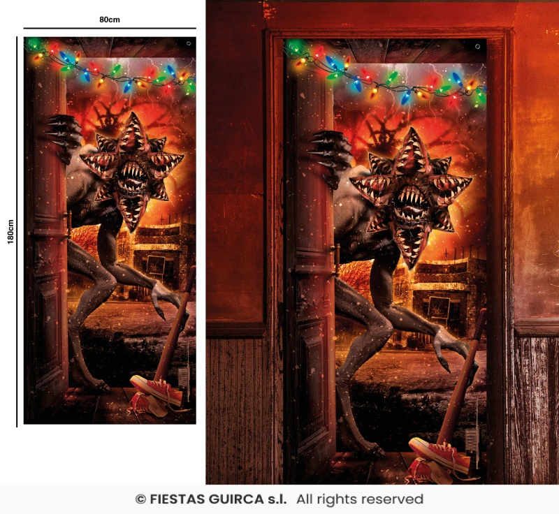 Decoracion puerta Monstruo 80x180