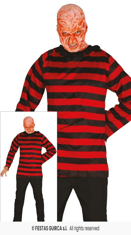 Camisa Mr Rayas Rojas Y Negras Adulto XL