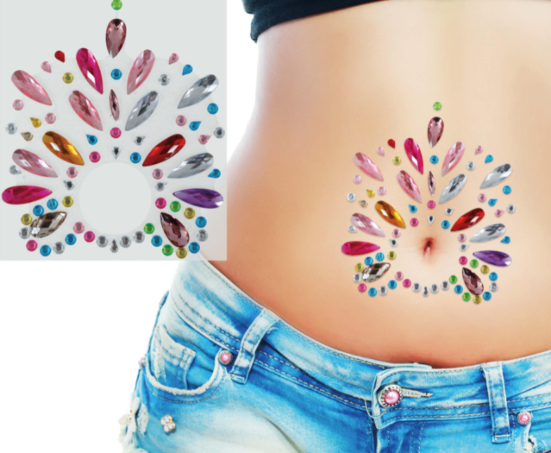 Joyas adhesivas ombligo 12x20cms