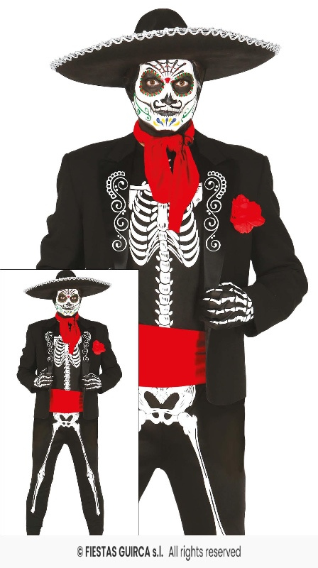 Disfraz Mejicano Skeleton adulto