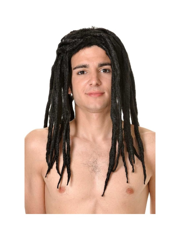 Peluca Rasta larga morena