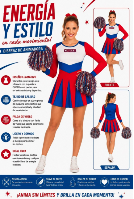 Disfraz Animadora Cheer Adulto