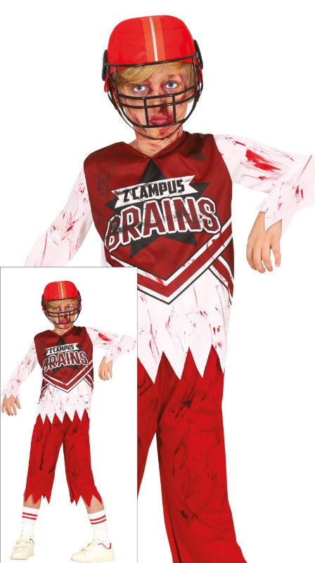 Disfraz Zombie Jugador de Rugby infantil