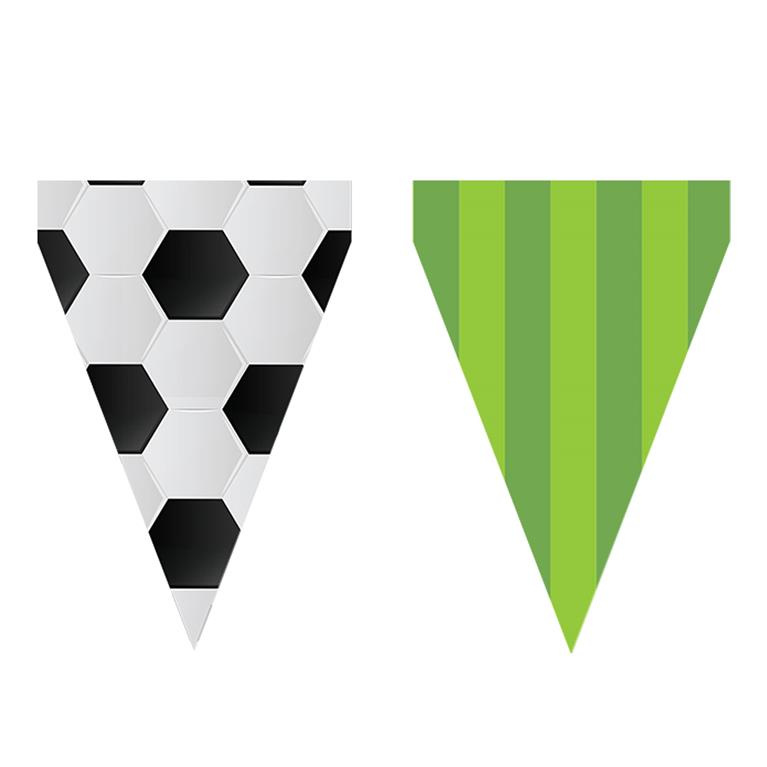 Banderin Triangular 9 Paneles Futbol