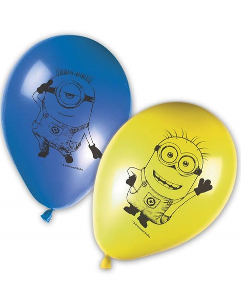 8 Globos Impresos Lovey Minions 25Cm