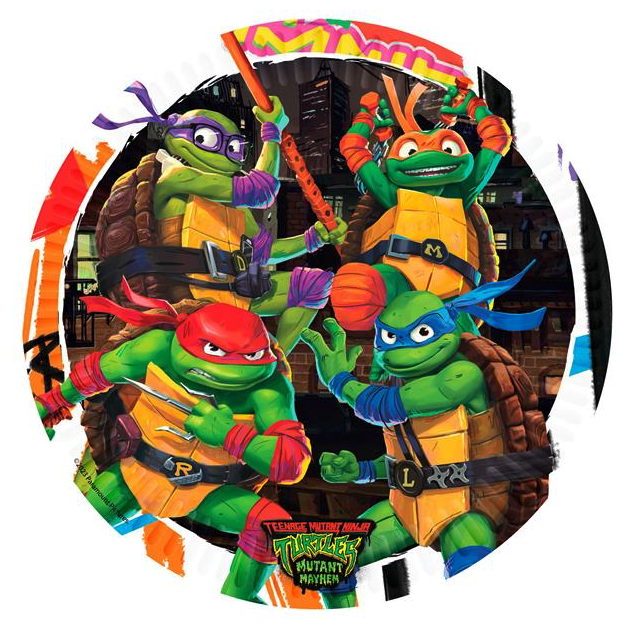 8 Platos Tortugas Ninjas 23 cms