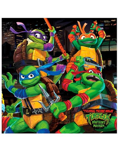 20 Servilletas  Tortugas Ninjas 33x33