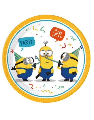 8 Platos Minions 23 cm